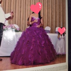 Quinceñera Dress (purple ruffles)
