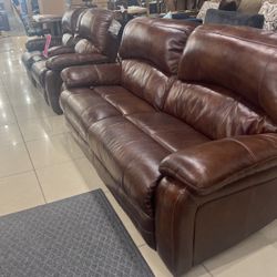 Ashley Furniture Leather Sofa an Loveseat 