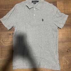 Gray ralph lauren polo shirt