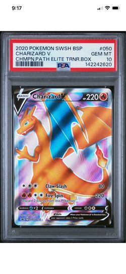 2020 POKEMON SWSH BLACK STAR PROMO #050 CHARIZARD V PSA 10