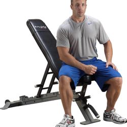 Body-Solid Pro Clubline Adjustable Bench for Power Racks and Dumbbell Curls, Home and Commercial Gym