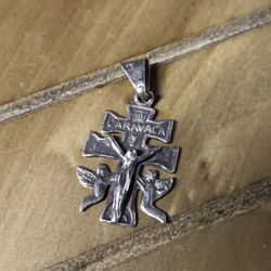 Vintage Mexico Taxco Cruz de Caravaca Pendant