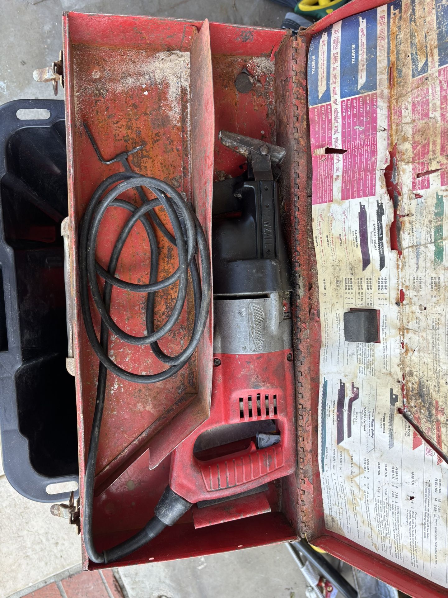 Sawzall . Older School Allen Wrench Hold Down 