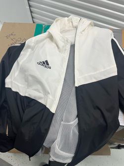 Adidas Black and White Windbreaker - Youth XL (15-16Y)