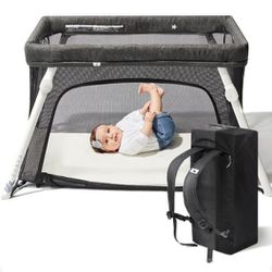 Guava Lotus Travel Crib with Lightweight Backpack Design