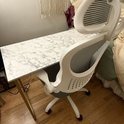 New desk and chair