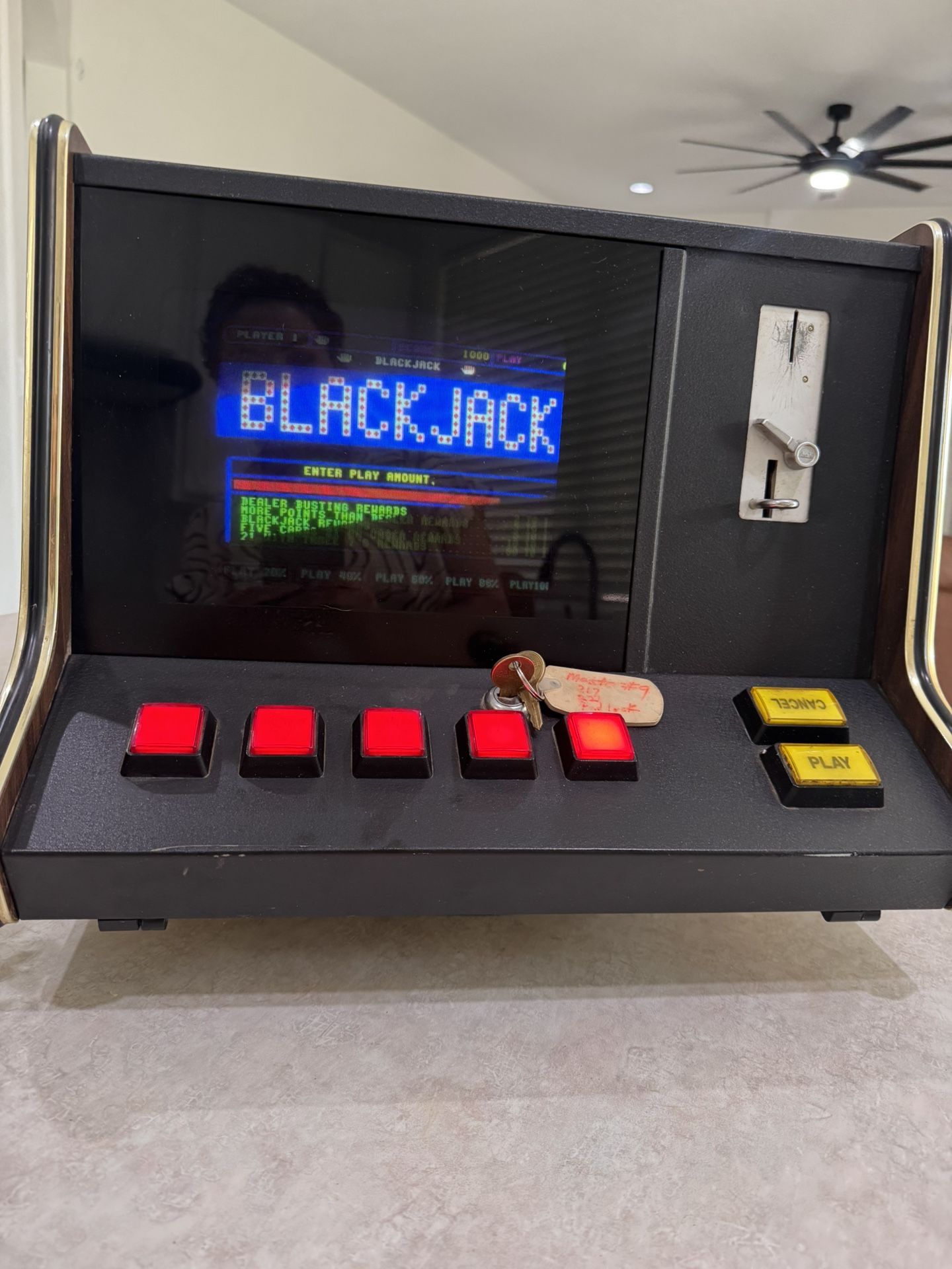 Vintage U.S. Games Inc. Casino Machine – Multi-Game (Blackjack + More) 🔑