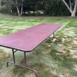 Long wooden folding table 10ft