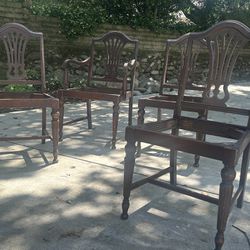 Set of four antique chair frames