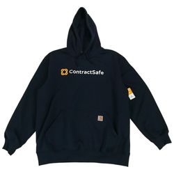 Carhartt Rain Defender Hoodie Mens XL Blue Loose Fit Sweatshirt Pullover NEW