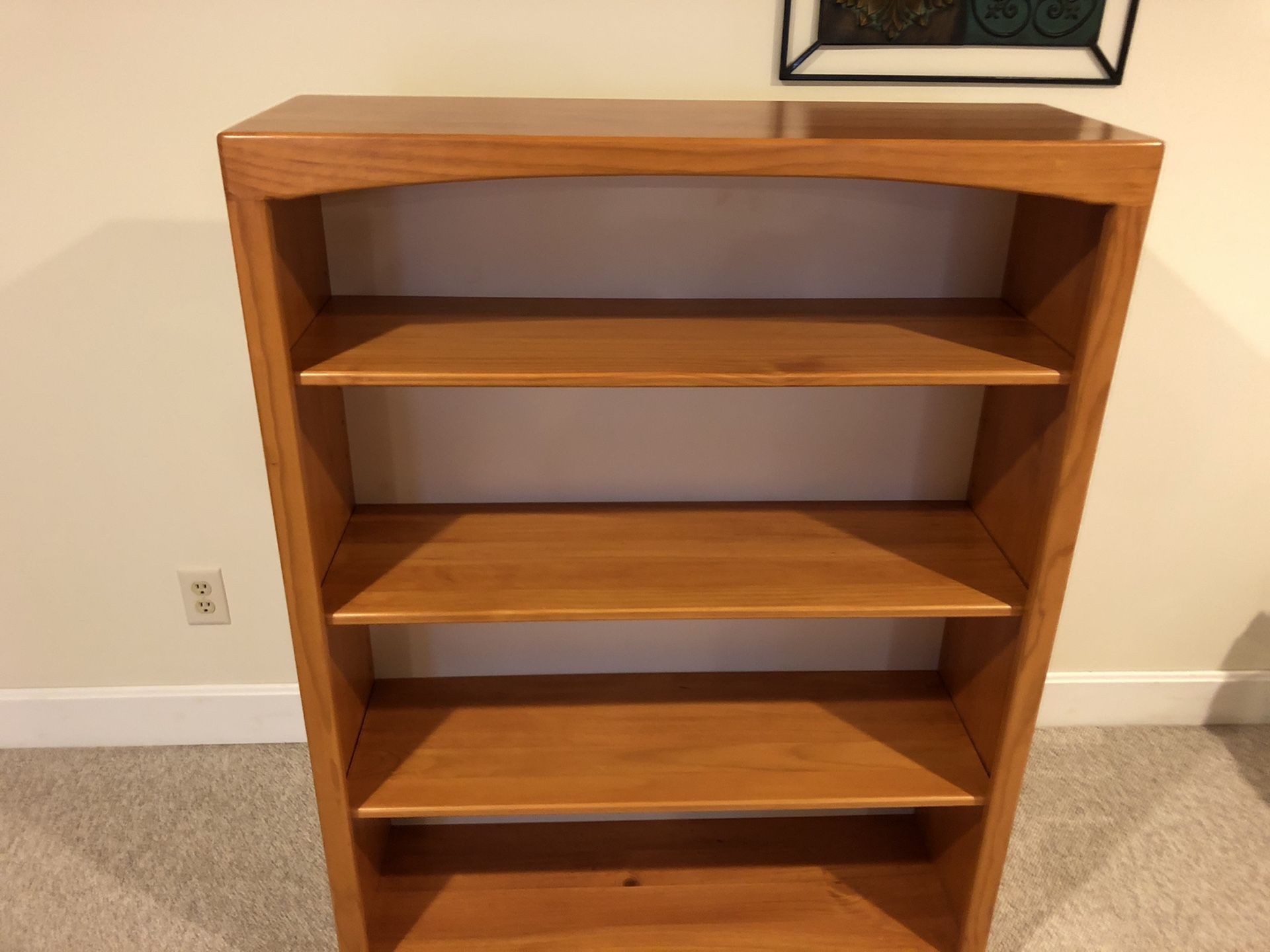 OAK 5 shelf bookcase