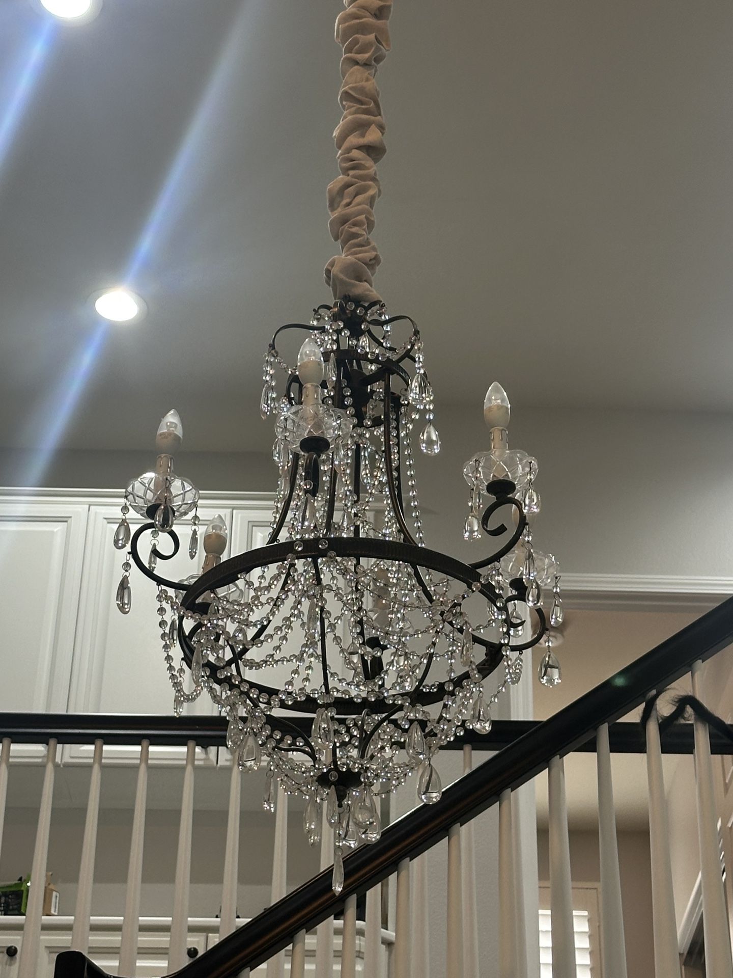 Antique Style with Crystals Living Room Chandelier