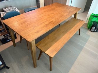 Wood dining table