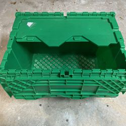 Large Storage Container With Lid - Green