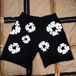 Denim Tears Cotton Wreath Shorts Black Size M new