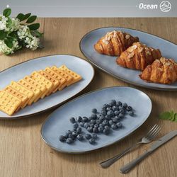 Serving Platter, Oval 15.59/14.3/12.9inch Serving Dishes for Entertaining