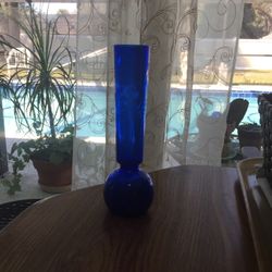 Cobalt Blue Bud Vase 8”