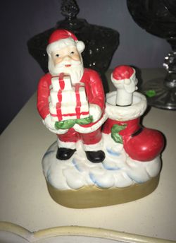 Vintage Christmas figurine music box puppy moves up and down when playing