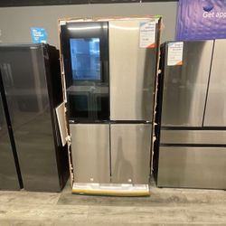 Samsung - Bespoke 29 Cu. Ft. 4-Door Flex French Door Refrigerator with Beverage Zone and Auto Open Door - Stainless Steel