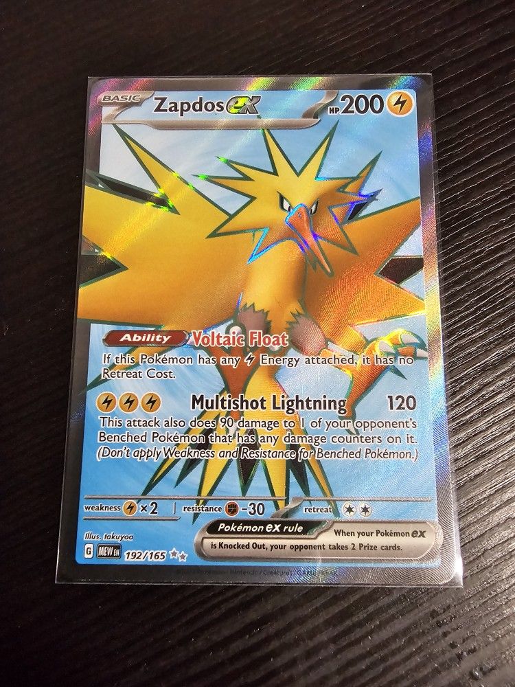 Zapdos EX 192/165 Full Art Mint 151