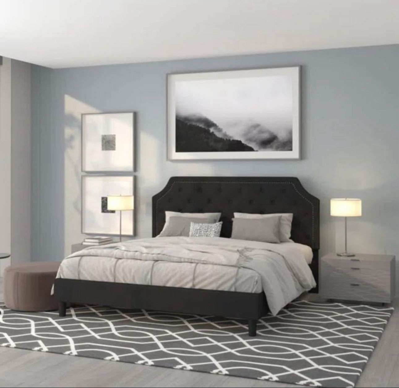 New In Box - King Size Tufted Bed Frame