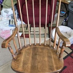 Solid Walnut Wooden Rocking Chair