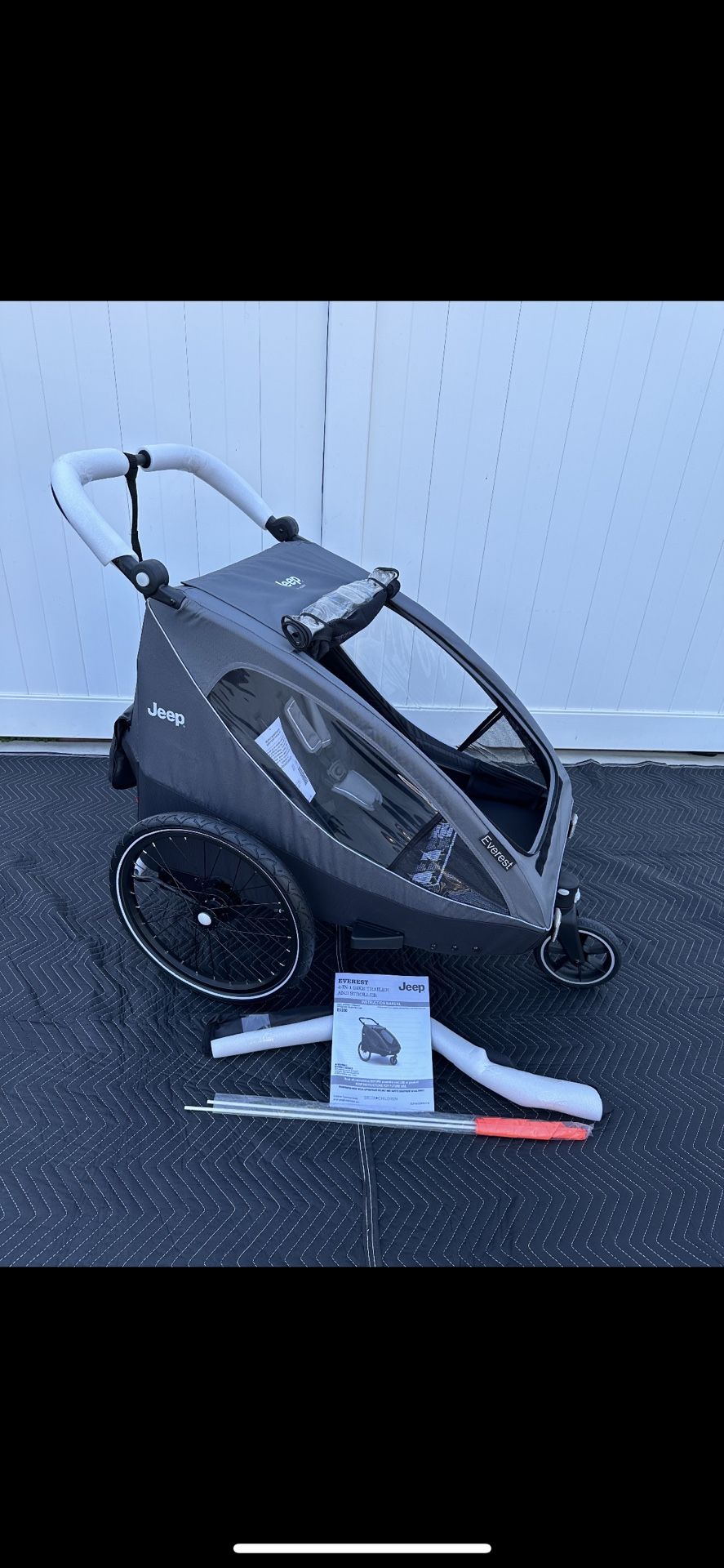Bike Trailer/ Jeep Everest 2in1 Bike Trailer Stroller/ Stroller/ Bike/ Kids/ Toddler/ Travel/ Jeep/ Exercise/ New