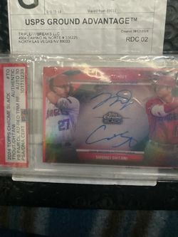 2024 Topps chrome black Trout/Ohtani Autograph Card