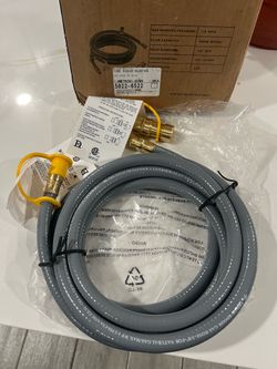 12 ft. 3/8 in. ID Low Pressure LPG Natural Gas Hose Conversion Kit with Quick Connect for Weber (New)