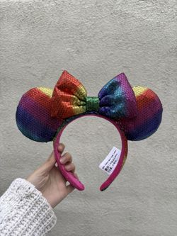 DisneyParks Rainbow Minnie Mouse Ears
