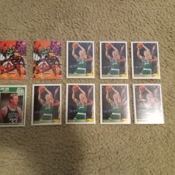 Larry Bird Lot Of 10 Cards.