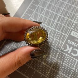 Yellow Quarts Ring
