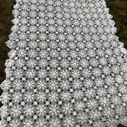 Hand Crochet Tablecloth Hand Made Cotton Lace 
