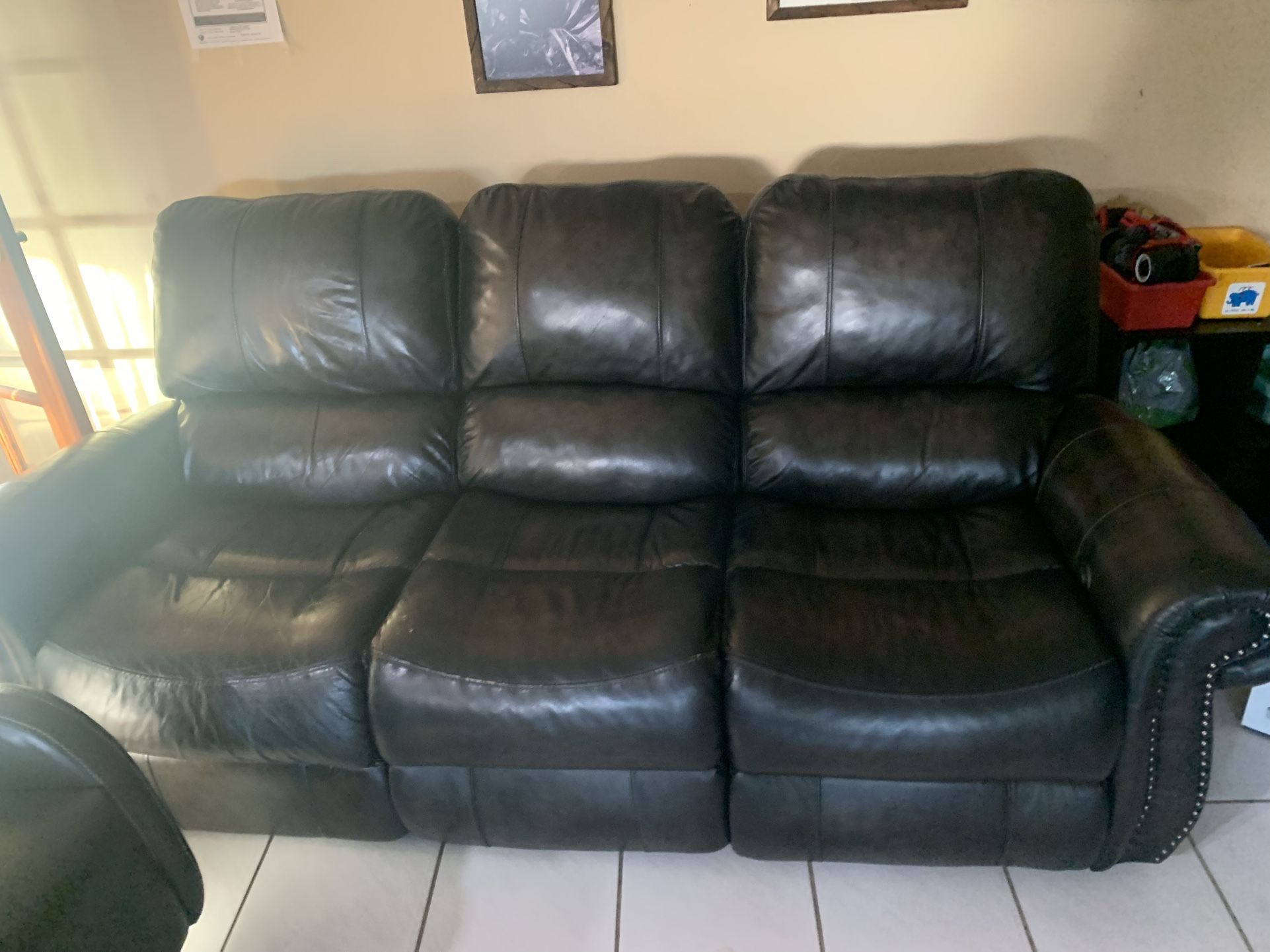 Recliner Leather Sofa