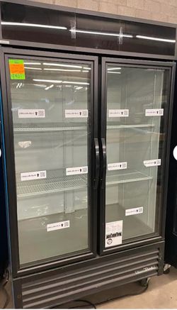 2 door glass true refrigerator