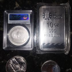 Silver Bullion Tubes Coins Bars Eagles Maples Brits...