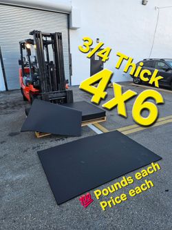 Heavy Duty Rubber Gym and Stall Mats 6x4.Thick3/4. Deliveryfee.
Gym,Garage,Vans,Pedestrian traffic.
💯 Pounds&Libras each
Durable rubber mats are b