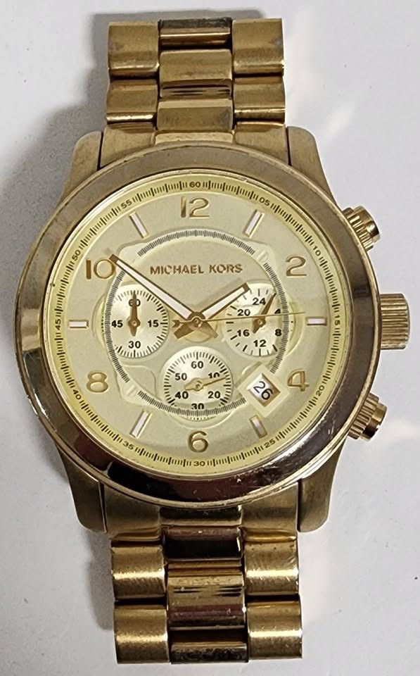 Michael Kors Oversized Runway Gold-Tone Watch M# MK-8077