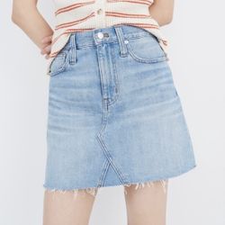 Madewell Rigid Denim A-Line Mini Skirt 27