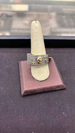 10k Gold “100’s” Ring With Diamonds 9.3 Grams