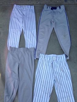 Baseball pants pinstriped and gray youth