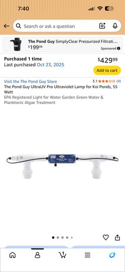 Ultra UV Ultraviolet Lamp Algae Treatment 55 Watt
