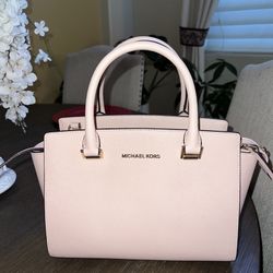 Michael Kors Selma Medium Leather Satchel – Ballet Pink – New w/ Tags