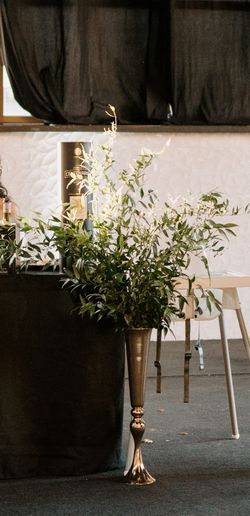 Gold centerpiece vases