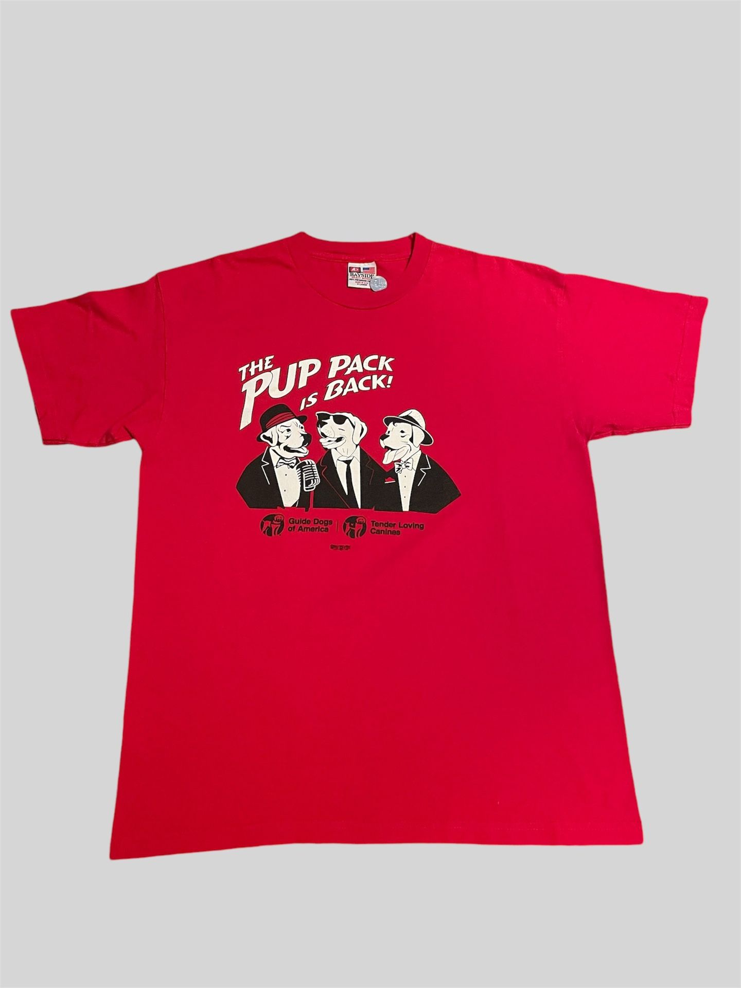The Pup Pack is Back Guide Dogs of America red vintage 2000’s T shirt Size XL