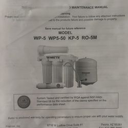 Premier Reverse Osmosis Unit  For The Kitchen