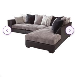 Grey sectional 