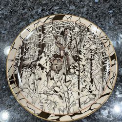 Vintage 1994 Bradford Exchange Plate “Where Paths Cross”.  Silent Journey By Diana Casey.  Preowned 