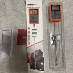 ThermoPro TP510W Waterproof Digital Candy Thermometer with Pot Clip, 8" Probe