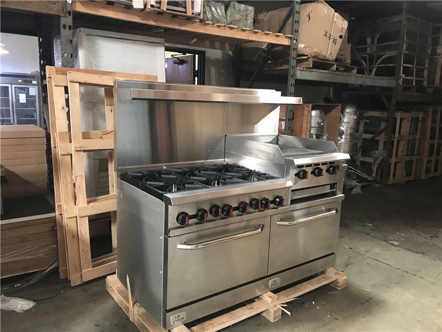 NSF 60” 6b24g cheese melter Oven Range CD-R6-24B